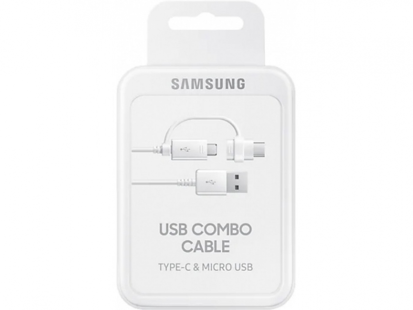 Кабель Samsung Combo Type-C & MicroUSB EP-DG930DWEGRU White 3 - Фото 3