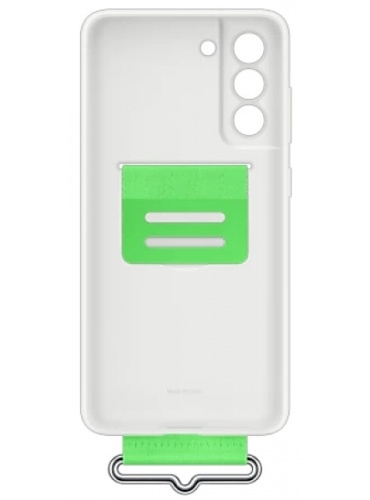 Накладка Samsung Silicone with Strap Cover для Samsung Galaxy S21 FE (EF-GG990TWEGRU) White 0 - Фото 1