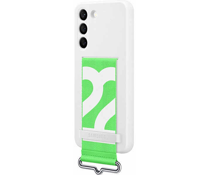 Накладка Samsung Silicone with Strap Cover для Samsung Galaxy S22 Plus (EF-GS906TWEGRU) White 2 - Фото 2