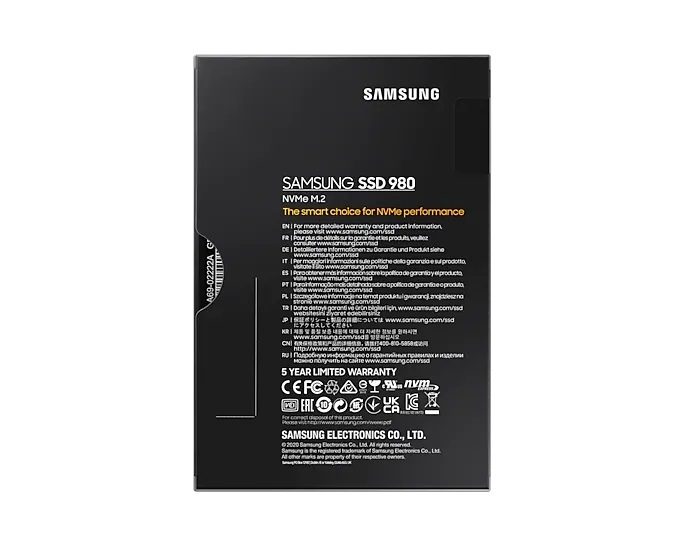 Жесткий диск Samsung 980 500GB M.2 PCIe 3.0 x4 V-NAND 3bit MLC (MZ-V8V500BW) 5 - Фото 5