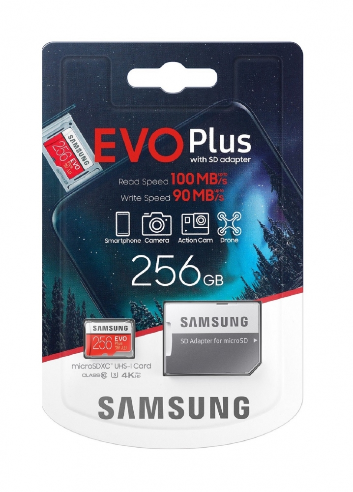 Карта пам'яті Samsung EVO Plus microSDXC 256GB UHS-I Class 10 + SD-адаптер (MB-MC256HA/RU) 3 - Фото 3