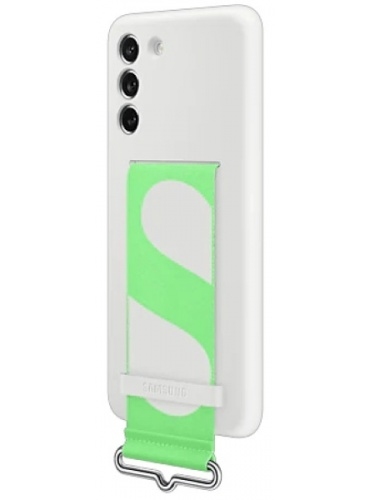 Накладка Samsung Silicone with Strap Cover для Samsung Galaxy S21 FE (EF-GG990TWEGRU) White 3 - Фото 3