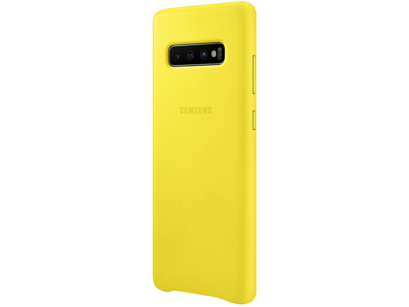 Панель Samsung Leather Cover для Samsung Galaxy S10 Plus (EF-VG975LYEGRU) Yellow 2 - Фото 2