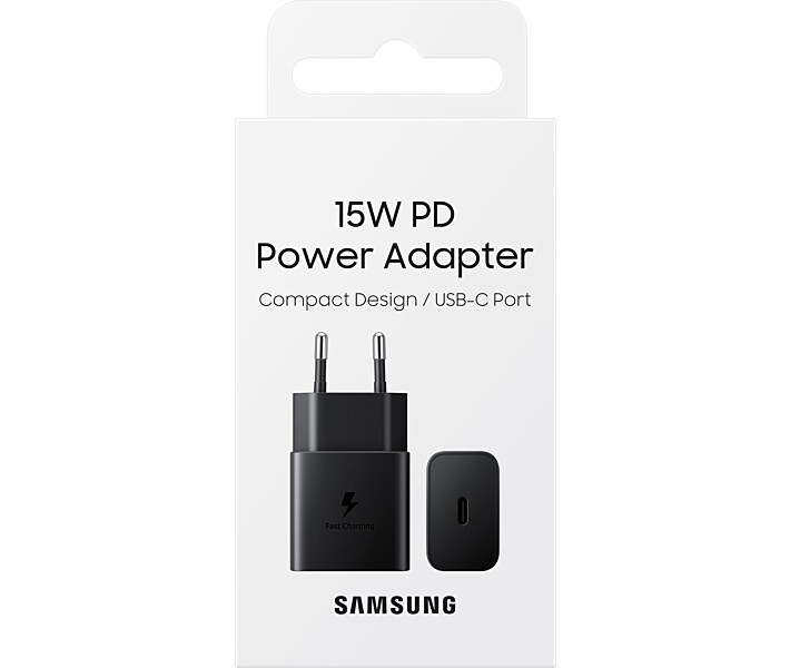 Мережевий зарядний пристрій Samsung 15W Power Adapter (EP-T1510NBEGRU) Black 0 - Фото 1