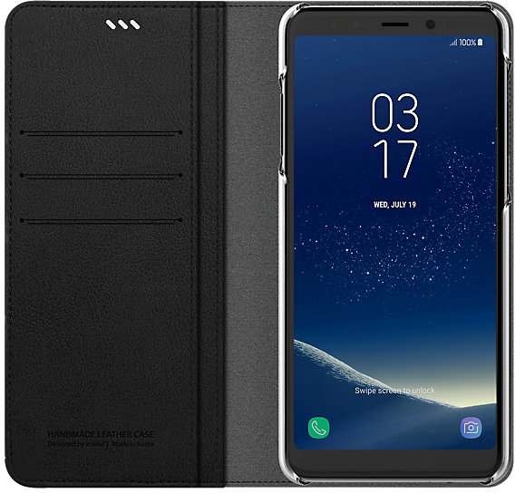Чохол-книжка Samsung Flip wallet leather cover A8+ 2018 (GP-A730KDCFAAA) Black 2 - Фото 2