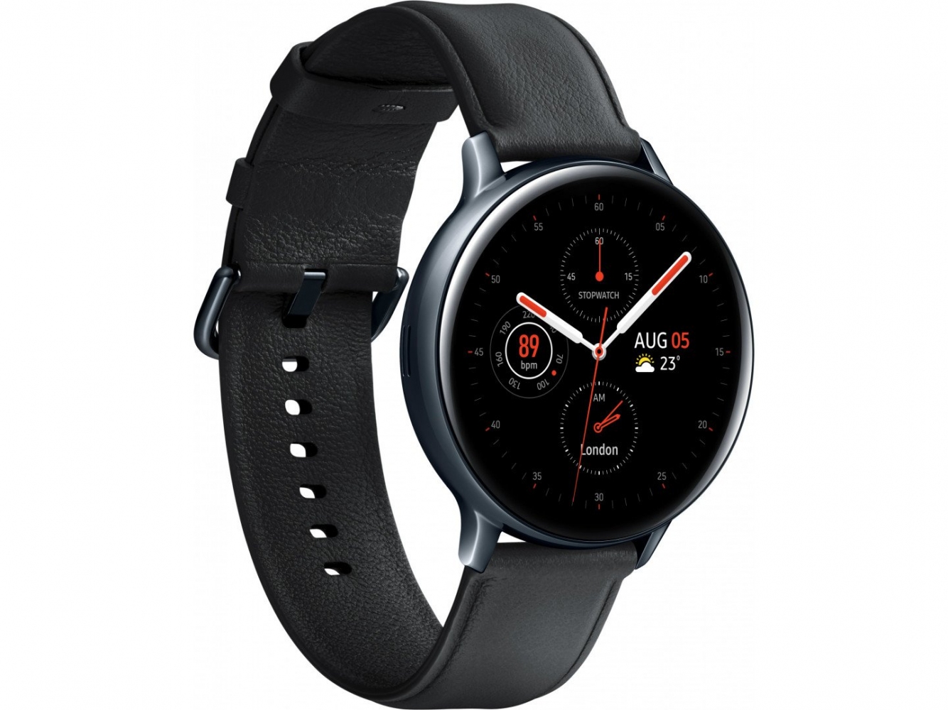 Смарт годинник Samsung Galaxy Watch Active 2 44mm Stainless steel (SM-R820NSKASEK) Black 2 - Фото 2