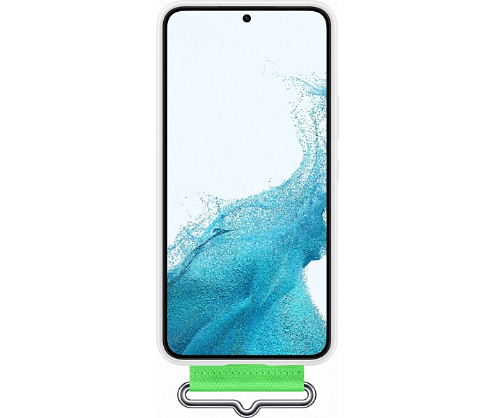 Накладка Samsung Silicone with Strap Cover для Samsung Galaxy S22 (EF-GS901TWEGRU) White 0 - Фото 1