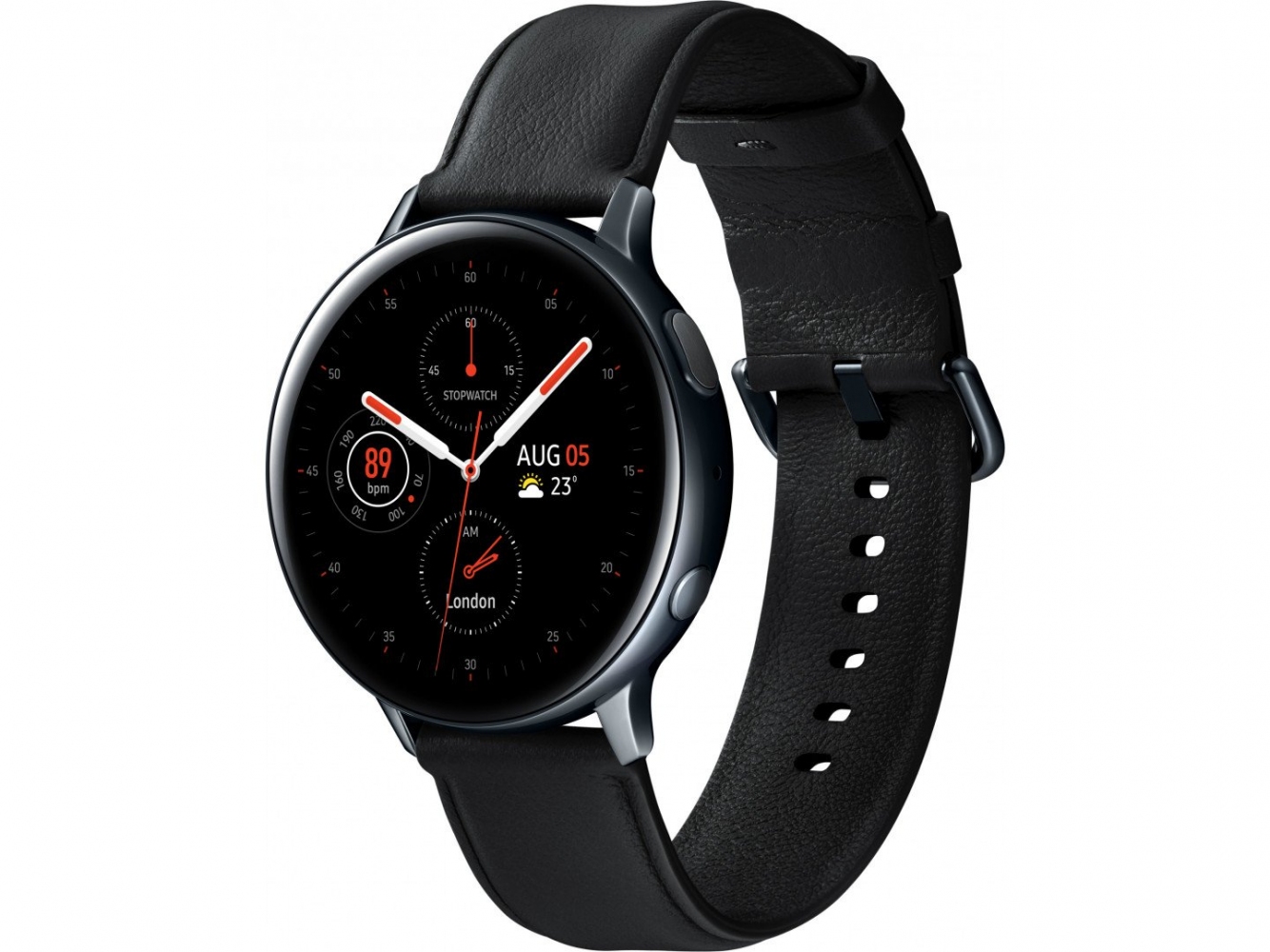 Смарт годинник Samsung Galaxy Watch Active 2 44mm Stainless steel (SM-R820NSKASEK) Black 0 - Фото 1