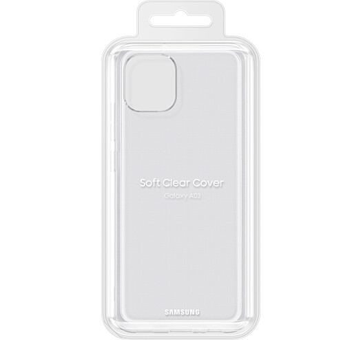 Чехол Samsung Soft Clear Cover для Samsung Galaxy A03 (EF-QA035TTEGRU) Transparent  4 - Фото 4