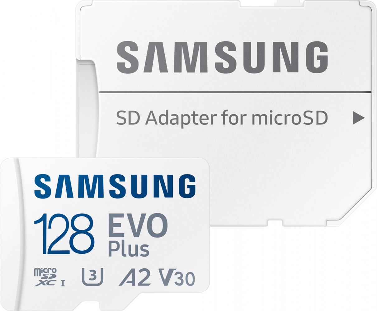 Карта пам'яті Samsung EVO Plus microSDXC 128 GB UHS-I Class 10 + SD-адаптер (MB-MC128KA/RU) 2 - Фото 2