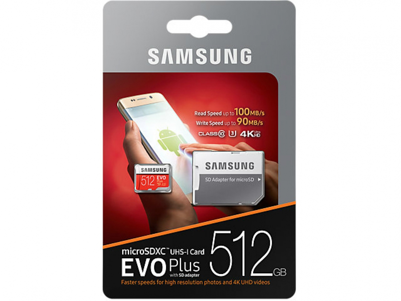 Карта памяти Samsung microSDXC 512GB EVO Plus UHS-I U3 Class 10 (MB-MC512GA/RU) 0 - Фото 1