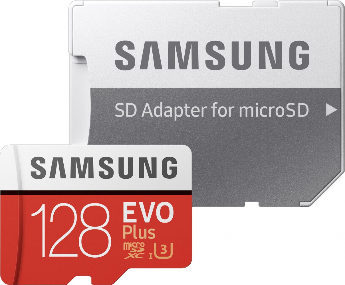 Карта памяти Samsung EVO Plus microSDXC 128GB UHS-I Class 10 + SD адаптер (MB-MC128HA/RU) 0 - Фото 1