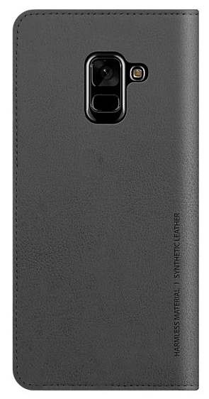 Чехол Samsung Flip wallet leather cover A8 2018 GP-A530KDCFAAB Charcoal gray 0 - Фото 1