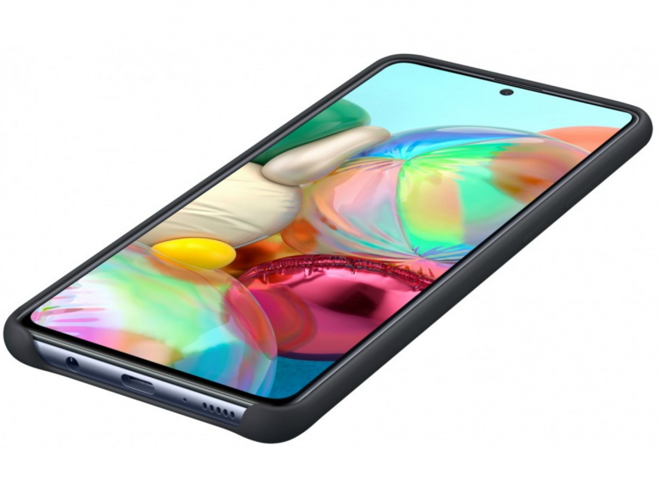 Накладка Samsung Silicone Cover для Samsung Galaxy A71 (EF-PA715TBEGRU) Black 4 - Фото 4