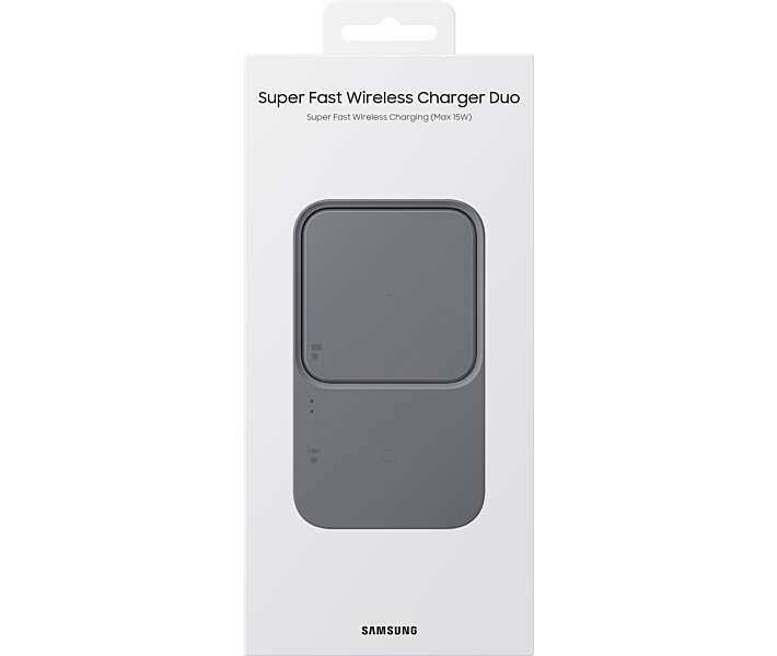 Бездротовий зарядний пристрій Samsung Wireless Charger Pad Duo 15W (EP-P5400BBRGRU) Black  6 - Фото 6