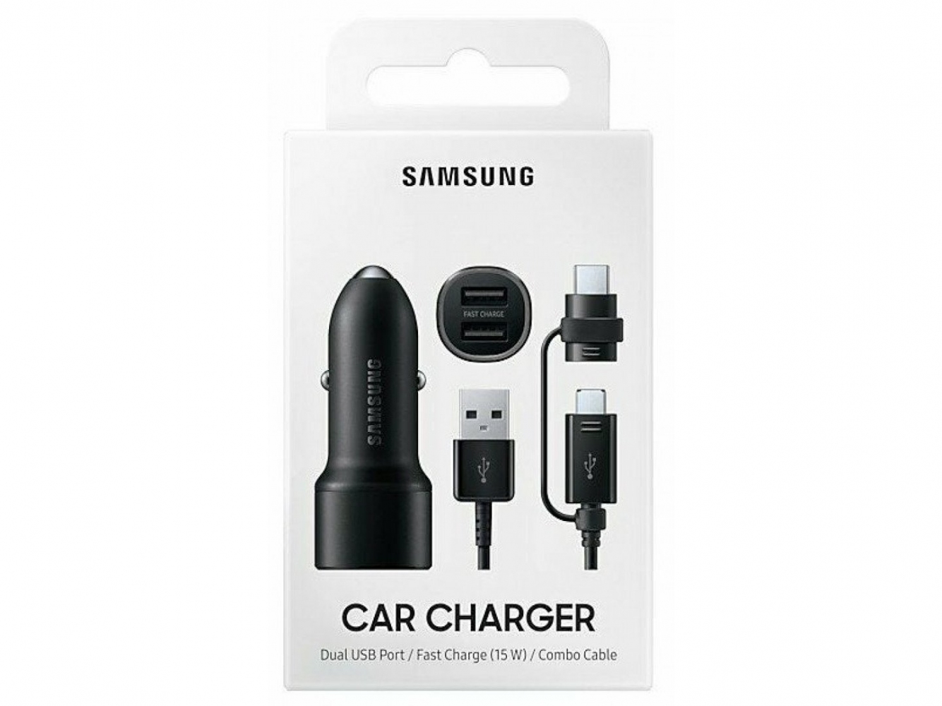 Автомобильное зарядное устройство Samsung Dual Fast Car Charge (EP-L1100WBEGRU) Black 6 - Фото 6