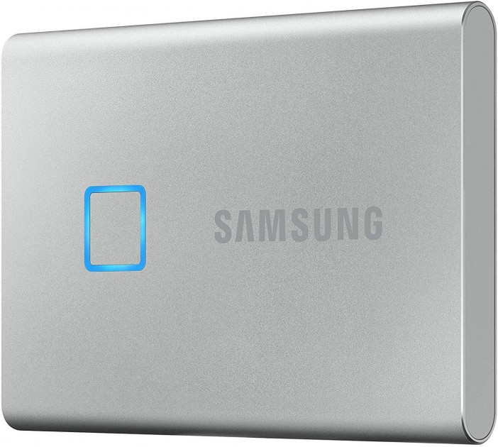 Жорсткий диск Samsung Portable SSD T7 TOUCH 2TB USB 3.2 Type-C (MU-PC2T0S/WW) External Silver 0 - Фото 1
