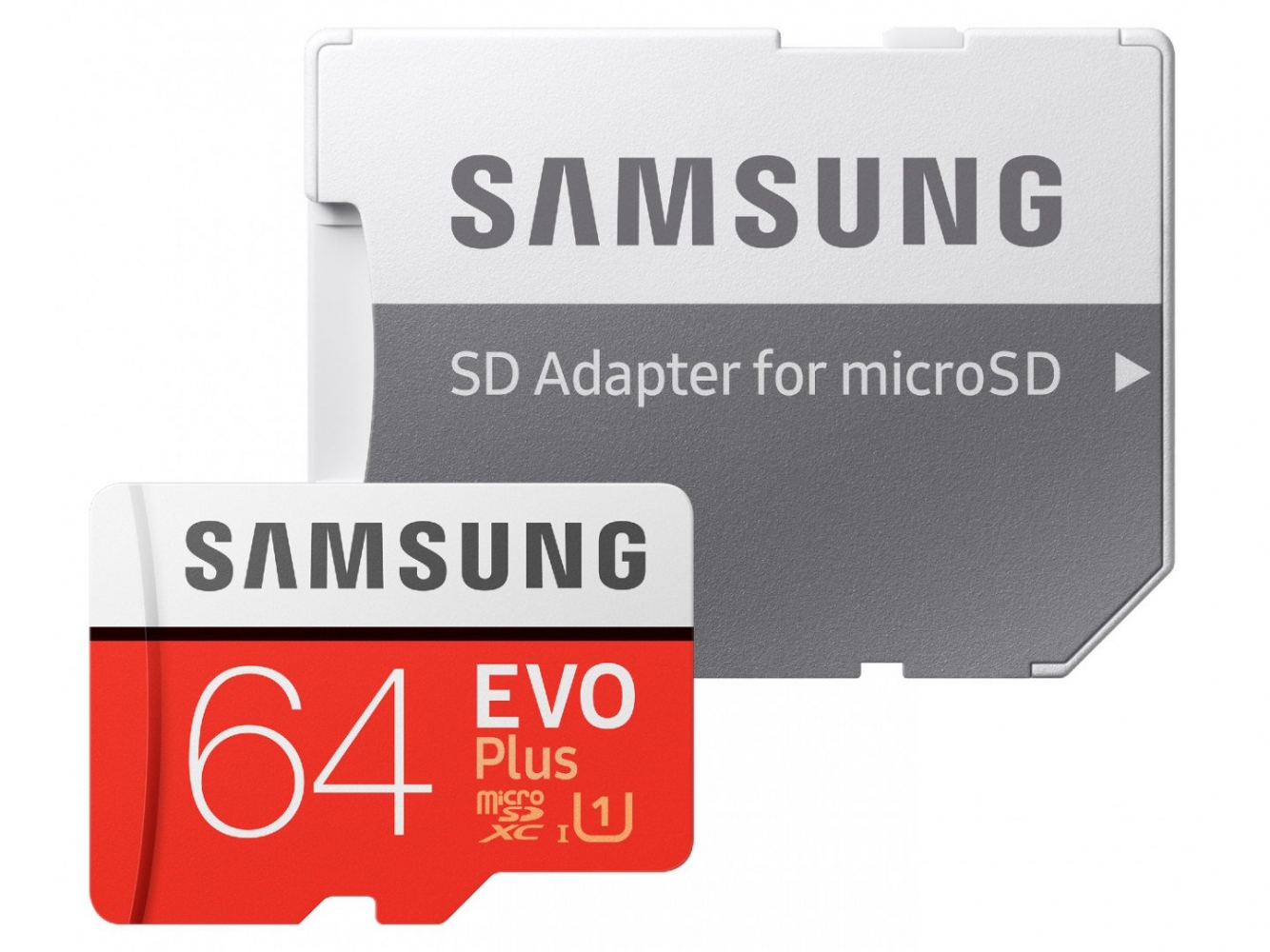 Карта памяти Samsung EVO Plus microSDXC 64GB UHS-I Class 10 + SD-адаптер (MB-MC64HA/RU) 0 - Фото 1