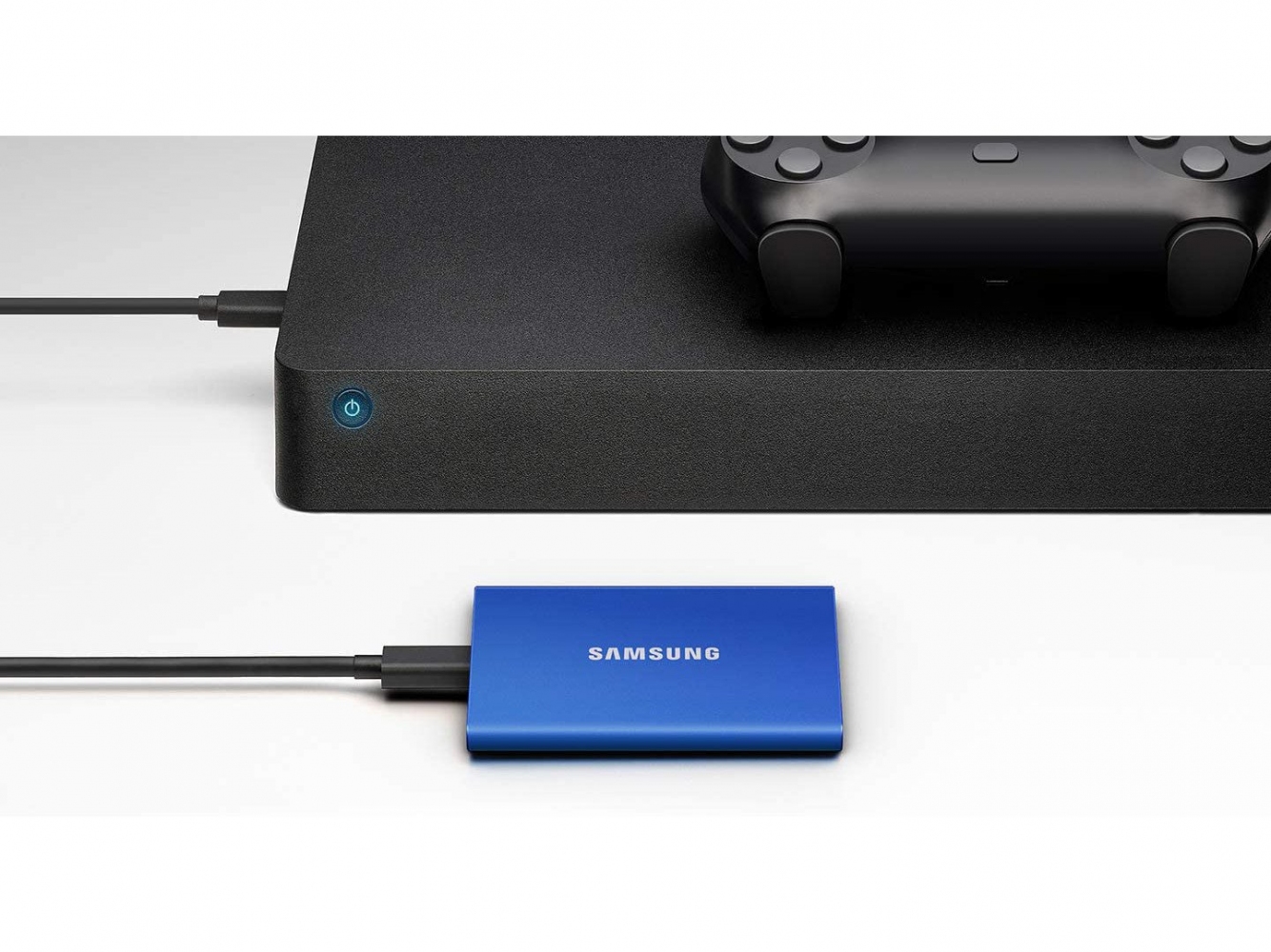 Жорсткий диск Samsung Portable SSD T7 500GB USB 3.2 Type-C (MU-PC500H/WW) External Blue 0 - Фото 1