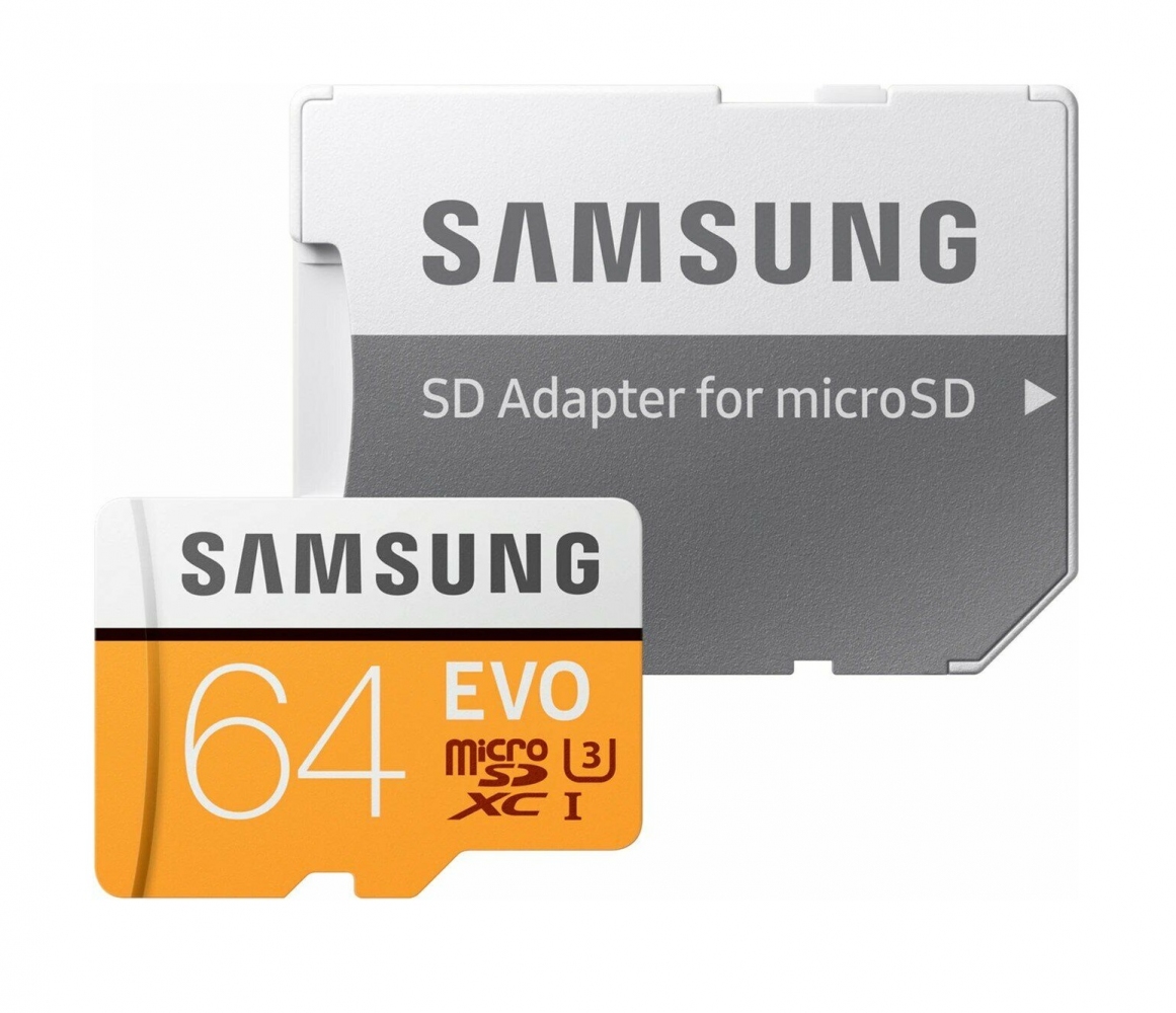 Карта пам'яті Samsung microSDHC 64GB EVO UHS-I U3 Class 10 (MB-MP64GA/APC) 2 - Фото 2