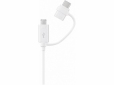 Кабель Samsung Combo Type-C & MicroUSB EP-DG930DWEGRU White - фото 3 - Samsung Experience Store — брендовий інтернет-магазин