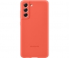 Панель Samsung Silicone Cover для Samsung Galaxy S21 FE (EF-PG990TPEGRU) Coral - фото 4 - Samsung Experience Store — брендовый интернет-магазин