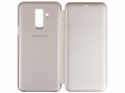 Чехол-книжка Samsung Flip wallet cover A6+ 2018 (EF-WA605CFEGRU) Gold - фото 2 - Samsung Experience Store — брендовый интернет-магазин