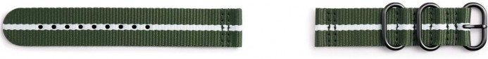 Ремінець Samsung Gear Premium Nato Green-White (GP-R600BREECAD) - фото 2 - Samsung Experience Store — брендовий інтернет-магазин