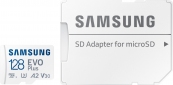 Карта памяти Samsung EVO Plus microSDXC 128 GB UHS-I Class 10 + SD-адаптер (MB-MC128KA/RU) - фото 2 - Samsung Experience Store — брендовый интернет-магазин