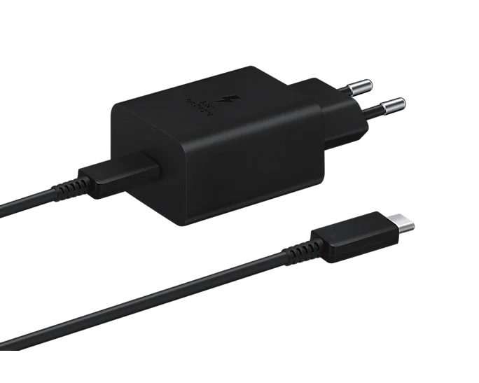 Мережевий зарядний пристрій Samsung 45W Power Adapter Type-C Cable (EP-T4510XBEGRU) Black