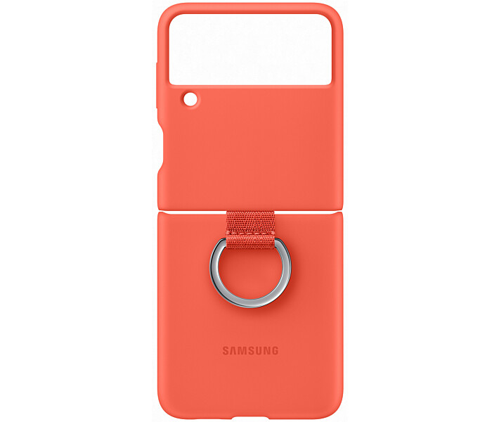 Панель Silicone Cover with Ring для Samsung Galaxy Z Flip 3 (EF-PF711TPEGRU) Coral 
