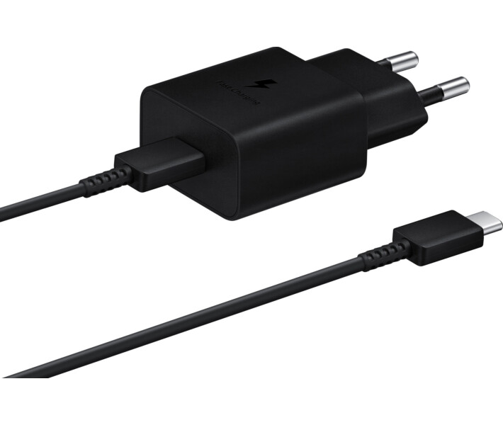 Сетевое зарядное устройство Samsung 15W Power Adapter Type-C Cable (EP-T1510XBEGRU) Black