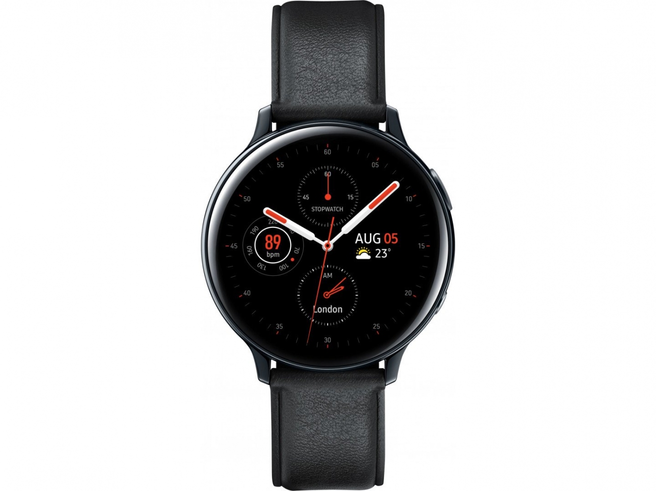 Смарт годинник Samsung Galaxy Watch Active 2 44mm Stainless steel (SM-R820NSKASEK) Black