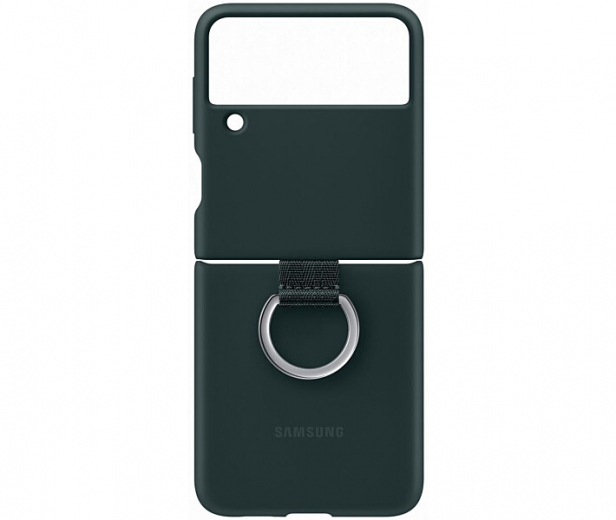 Панель Silicone Cover with Ring для Samsung Galaxy Flip3 (EF-PF711TGEGRU) Green - фото - Samsung Experience Store — брендовый интернет-магазин