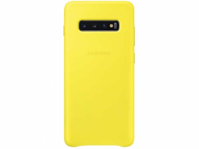 Панель Samsung Leather Cover для Samsung Galaxy S10 Plus (EF-VG975LYEGRU) Yellow - фото - Samsung Experience Store — брендовий інтернет-магазин