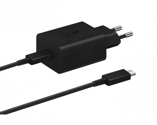 Мережевий зарядний пристрій Samsung 45W Power Adapter Type-C Cable (EP-T4510XBEGRU) Black - фото - Samsung Experience Store — брендовий інтернет-магазин