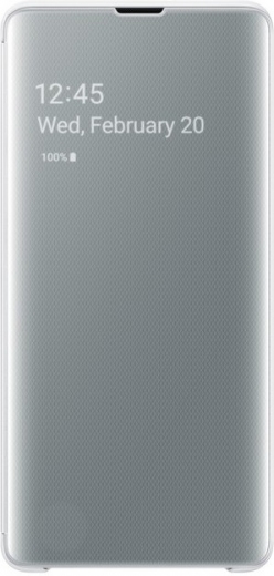 Чехол-книжка Samsung Clear View Cover для Samsung Galaxy S10 Plus (EF-ZG975CWEGRU) White - фото - Samsung Experience Store — брендовый интернет-магазин