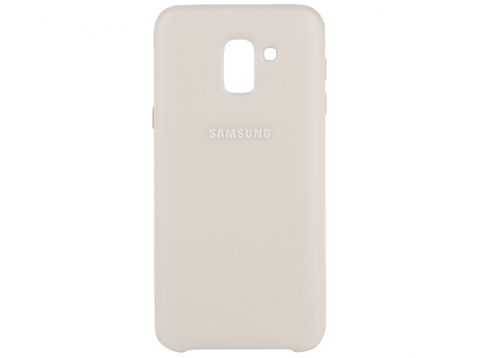 Панель Samsung Dual Layer Cover для Samsung J6 2018 (EF-PJ600CFEGRU) Gold - фото - Samsung Experience Store — брендовый интернет-магазин