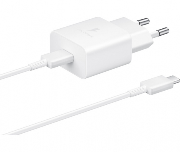 Мережевий зарядний пристрій Samsung 15W Power Adapter Type-C Cable (EP-T1510XWEGRU) White - фото - Samsung Experience Store — брендовий інтернет-магазин