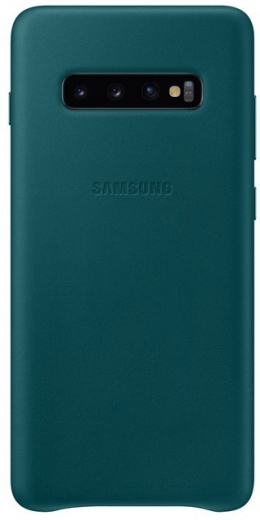 Панель Samsung Leather Cover для Samsung Galaxy S10 Plus (EF-VG975LGEGRU) Green - фото - Samsung Experience Store — брендовий інтернет-магазин