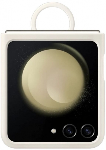 Накладка Silicone Cover with Ring для Samsung Galaxy Flip 5 (EF-PF731TUEGUA) Cream - фото - Samsung Experience Store — брендовий інтернет-магазин