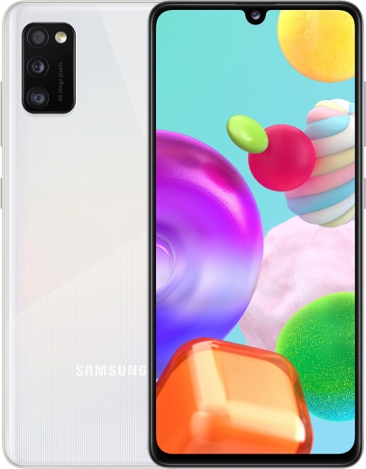 Смартфон Samsung Galaxy A41 4/64GB (SM-A415FZWDSEK) Prism Crush White - фото Смартфон Samsung Galaxy A41 4/64GB (SM-A415FZWDSEK) Prism Crush White - фото - Samsung Experience Store — брендовий інтернет-магазин