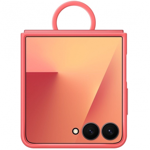 Панель Silicone Cover with Ring для Samsung Galaxy Flip 7 (EF-PF766TREGUA) Red - фото - Samsung Experience Store — брендовый интернет-магазин