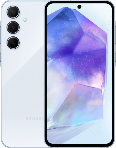 Смартфон Samsung Galaxy A55 5G 8/128GB (SM-A556BLBAEUC) Ice Blue - фото Смартфон Samsung Galaxy A55 5G 8/128GB (SM-A556BLBAEUC) Ice Blue - фото - Samsung Experience Store — брендовый интернет-магазин