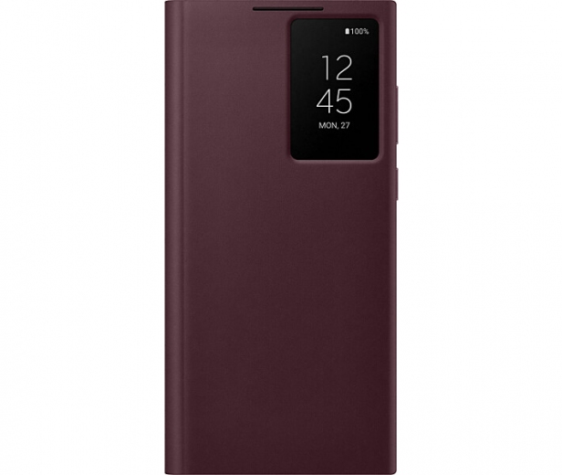 Чохол-книжка Samsung Smart Clear View Cover для Samsung Galaxy S22 Ultra (EF-ZS908CEEGRU) Burgundy - фото - Samsung Experience Store — брендовий інтернет-магазин