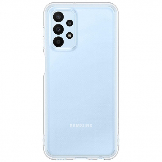 Чехол Samsung Soft Clear Cover для Samsung Galaxy A23 (A235) (EF-QA235TTEGRU) Transparent - фото Чехол Samsung Soft Clear Cover для Samsung Galaxy A23 (A235) (EF-QA235TTEGRU) Transparent - фото - Samsung Experience Store — брендовый интернет-магазин