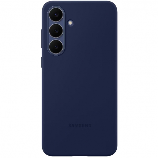 Панель Samsung Silicone Case для Samsung Galaxy S25 FE (EF-PS731CNEGWW) Dark Blue - фото - Samsung Experience Store — брендовый интернет-магазин