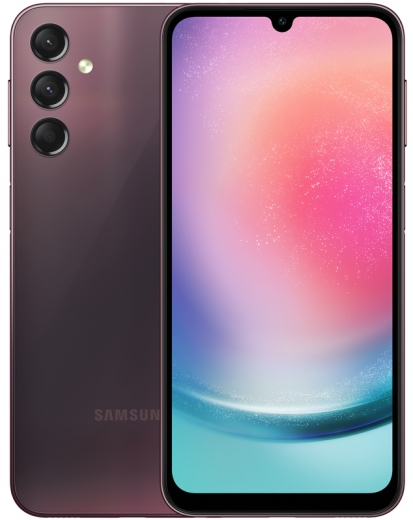 Смартфон Samsung Galaxy A24 6/128GB (SM-A245FDRVSEK) Dark Red - фото - Samsung Experience Store — брендовый интернет-магазин