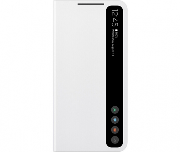 Чохол-книжка Samsung Clear View Cover для Samsung Galaxy S21 FE (EF-ZG990CWEGRU) White - фото - Samsung Experience Store — брендовий інтернет-магазин