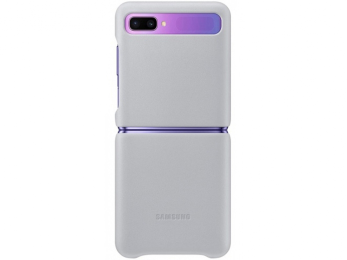 Панель Samsung Leather Cover для Samsung Galaxy Flip (F700) (EF-VF700LSEGRU) Silver - фото - Samsung Experience Store — брендовый интернет-магазин